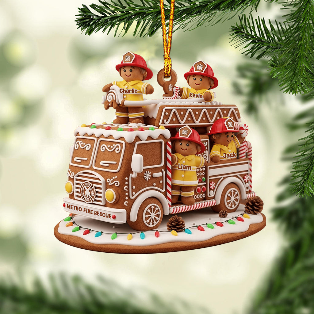 Heroes With Festive - Firefighter Gift - Personalized Firefighter Ornament