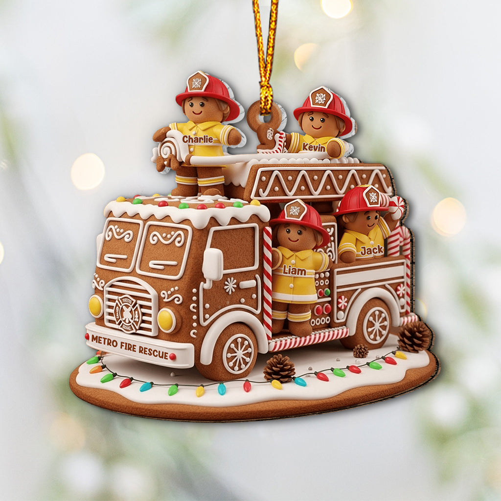 Heroes With Festive - Firefighter Gift - Personalized Firefighter Ornament