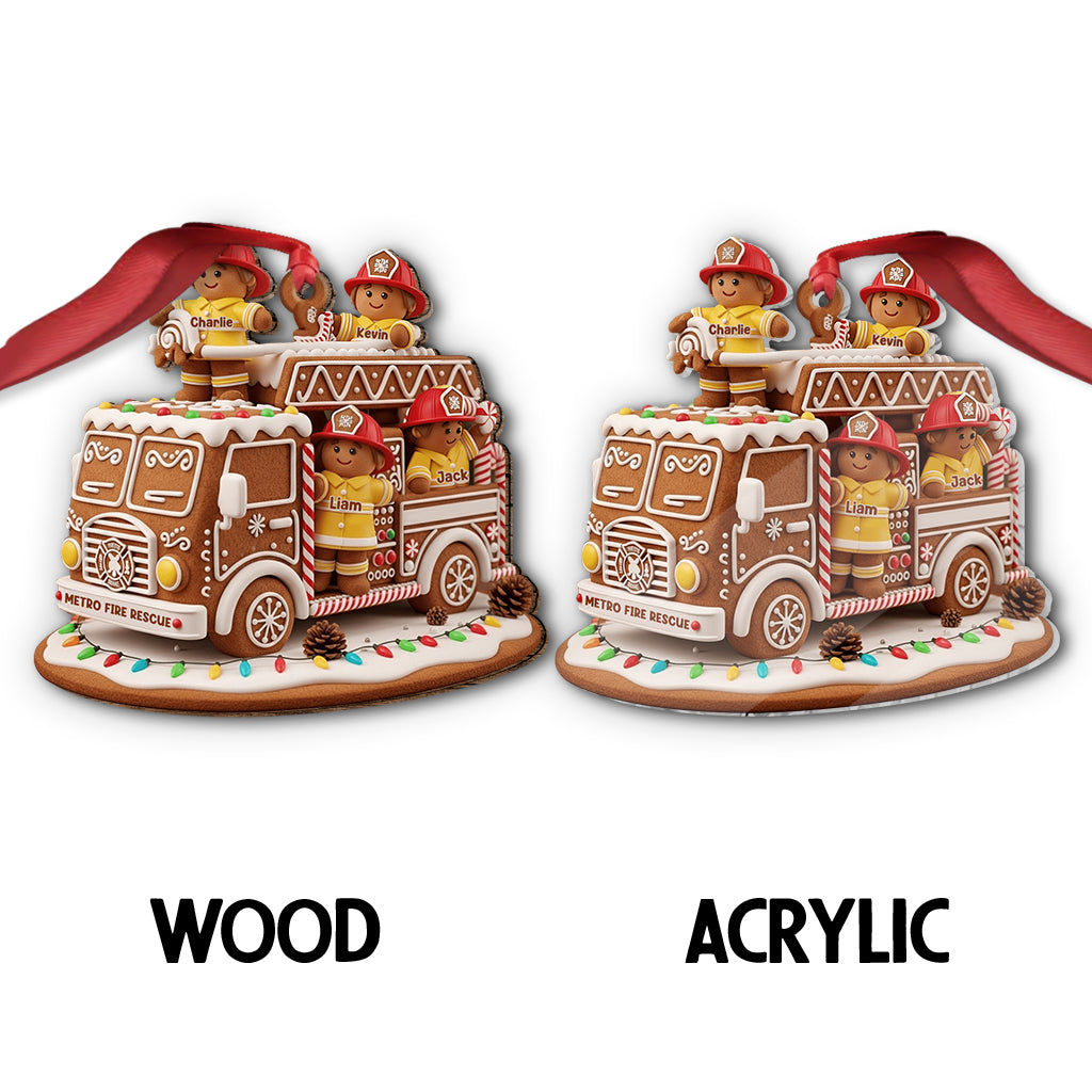 Heroes With Festive - Firefighter Gift - Personalized Firefighter Ornament