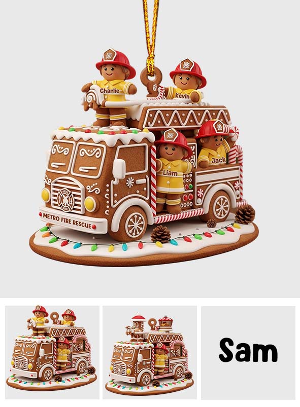 Heroes With Festive - Firefighter Gift - Personalized Firefighter Ornament