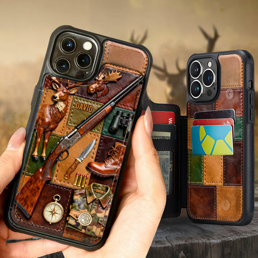 Perfect Gift For Hunting Lovers - Personalized Hunting Fully Printed Wallet Phone Case