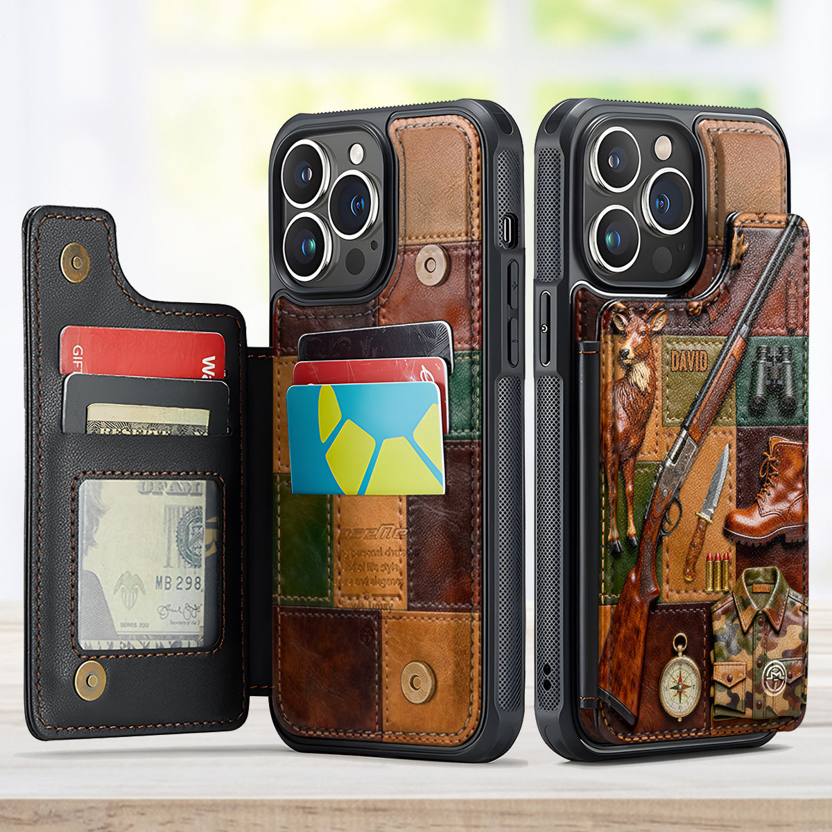 Perfect Gift For Hunting Lovers - Personalized Hunting Fully Printed Wallet Phone Case