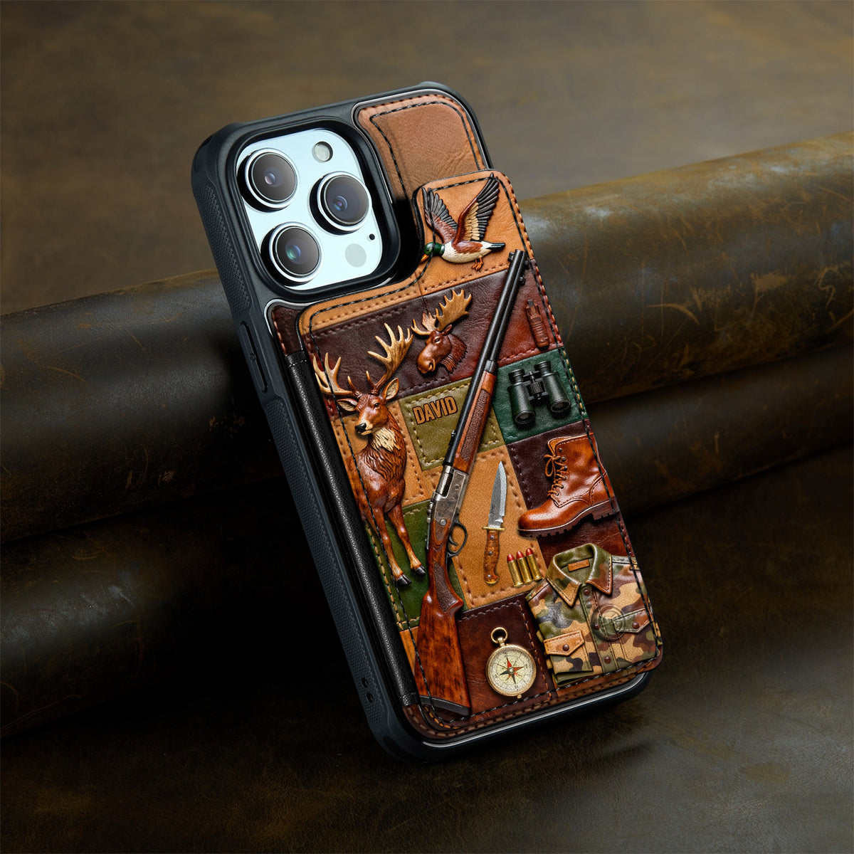 Perfect Gift For Hunting Lovers - Personalized Hunting Fully Printed Wallet Phone Case