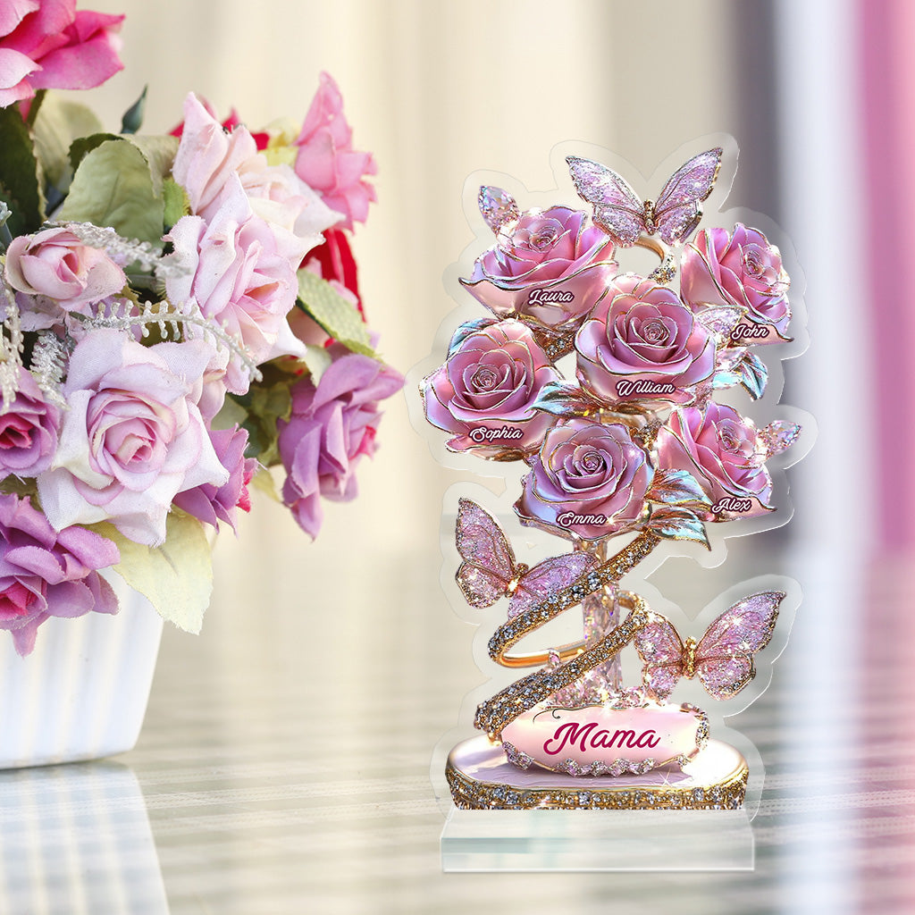 My Garden Gift For Mom, Grandma,... - Personalized Mother Custom Shaped Acrylic Plaque