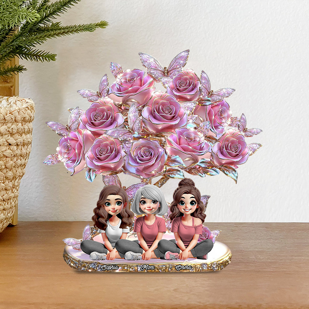 We Love You Gift For Mom, Grandma - Personalized Mother Custom Shaped Acrylic Plaque