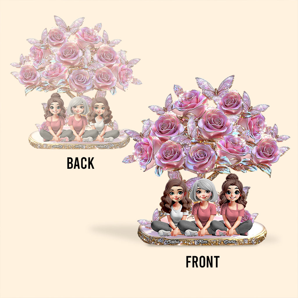 We Love You Gift For Mom, Grandma - Personalized Mother Custom Shaped Acrylic Plaque