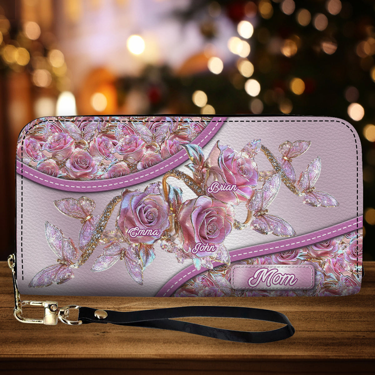 My Garden Gift For Mom, Grandma,... - Personalized Mother Leather Long Wallet