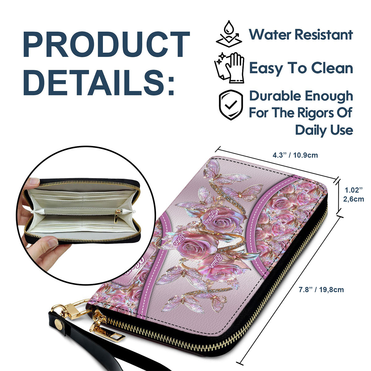 My Garden Gift For Mom, Grandma,... - Personalized Mother Leather Long Wallet