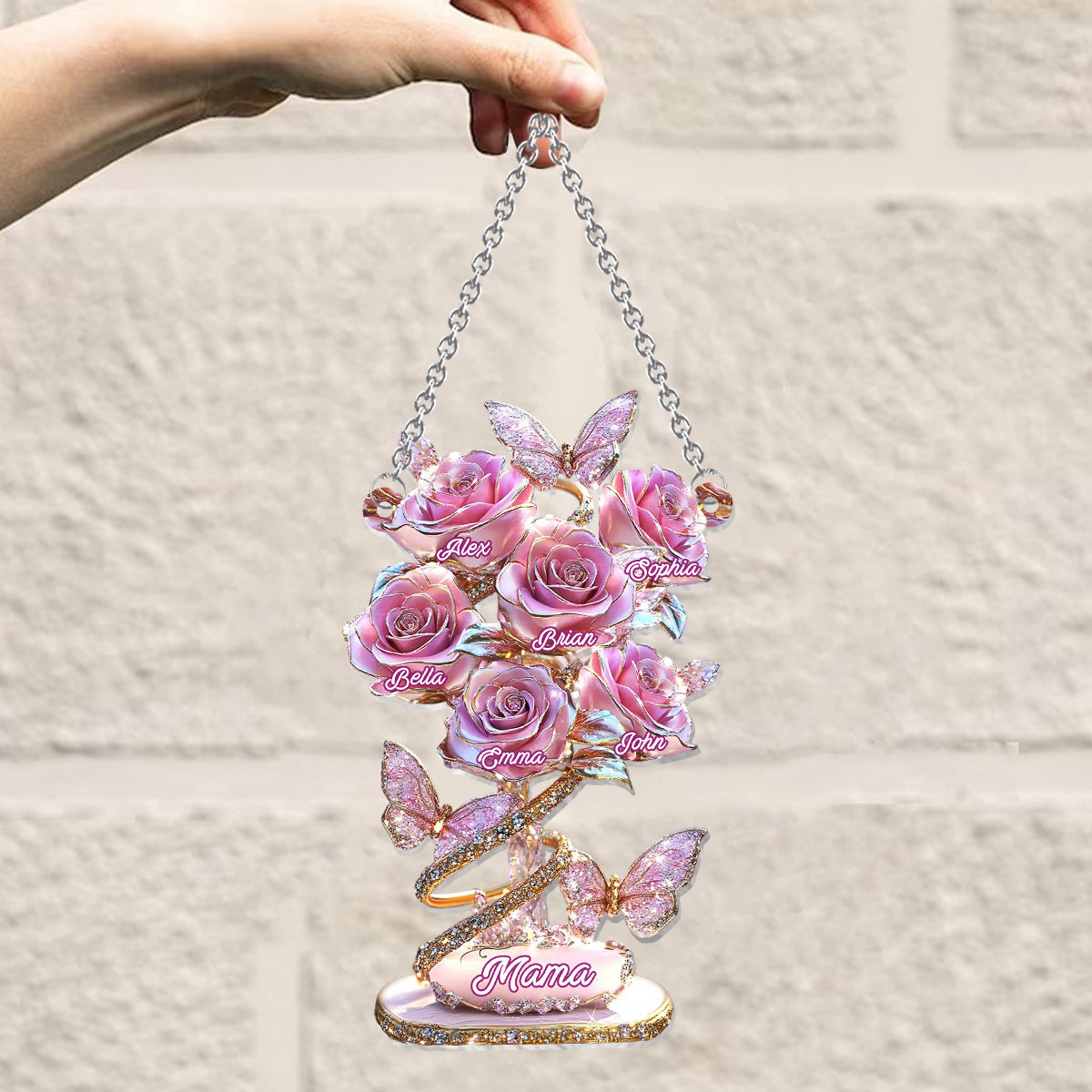 My Garden Gift For Mom, Grandma,... - Personalized Mother Window Hanging Suncatcher Ornament