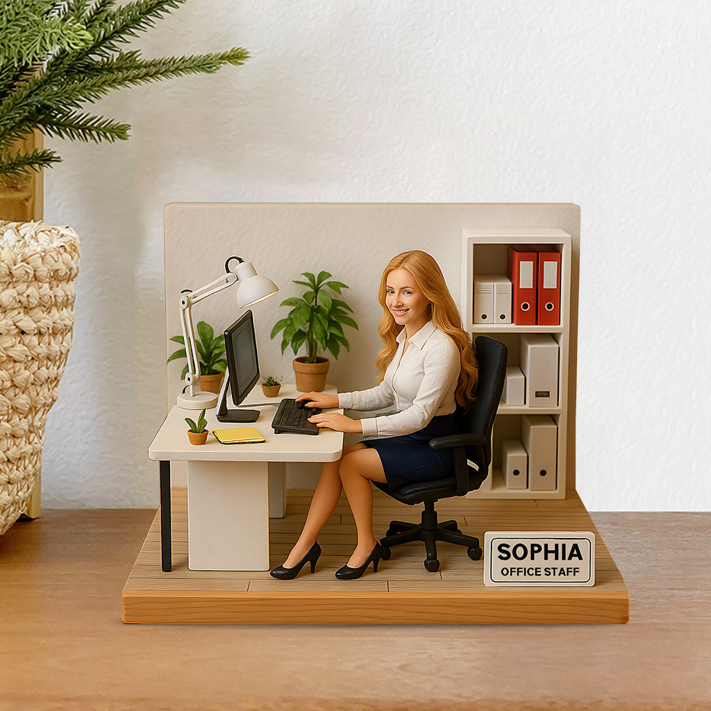 Custom Figure From Photo - Personalized Colleague Custom Shaped Acrylic Plaque