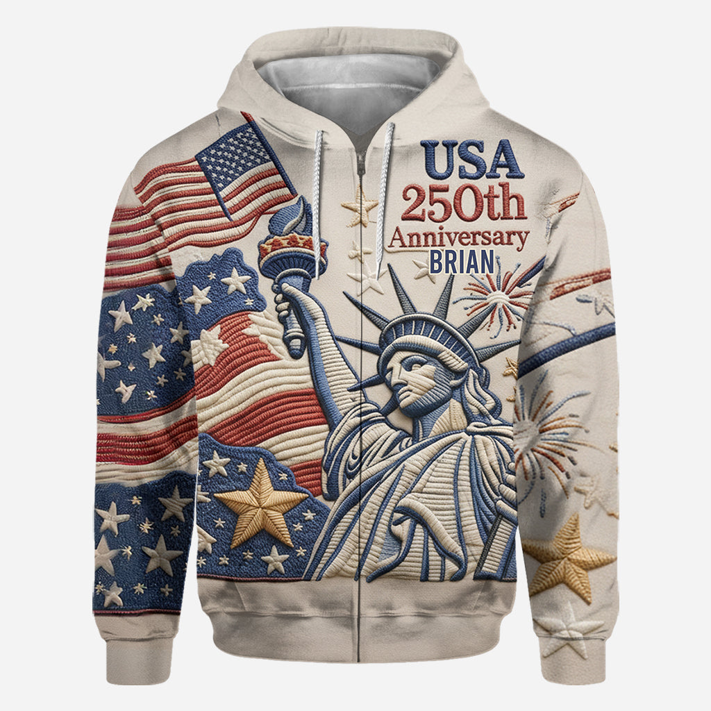 US 250th Anniversary - Personalized Pontoon All Over Shirt