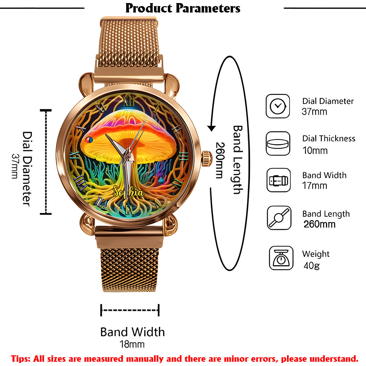 Stay Groovy - Personalized Hippie Women Hand Watch