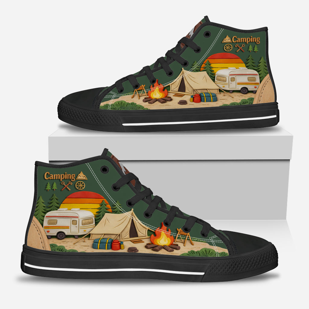 Camping Crew - Personalized Camping High Top Shoes