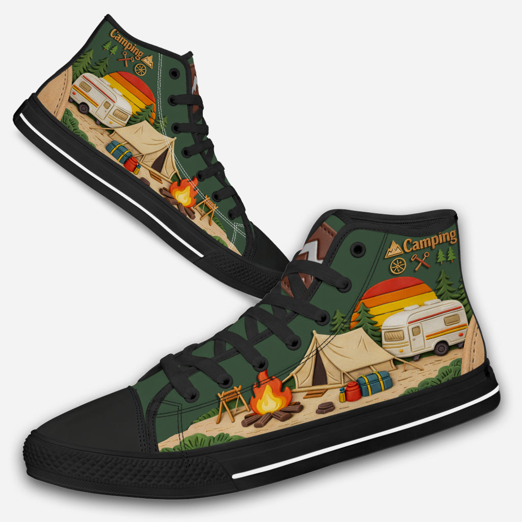 Camping Crew - Personalized Camping High Top Shoes