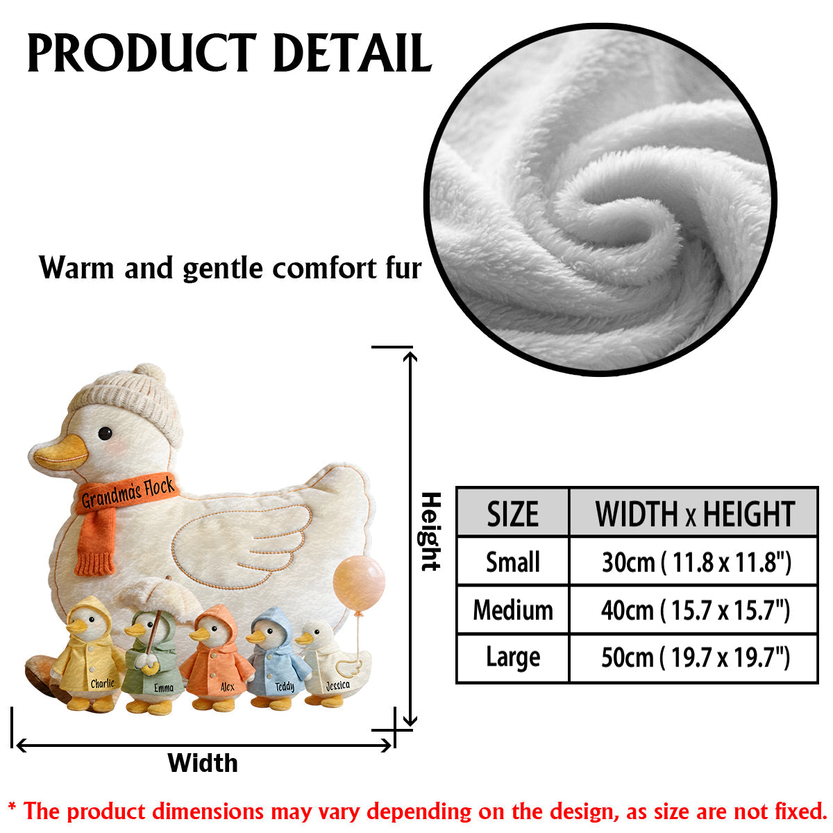 Grandma's Flock - Personalized Grandma Premium Faux Fur Pillow