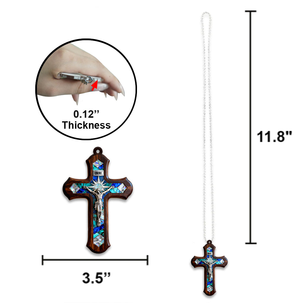 My Jesus Blesses Our Ways - Personalized Christian Car Ornament