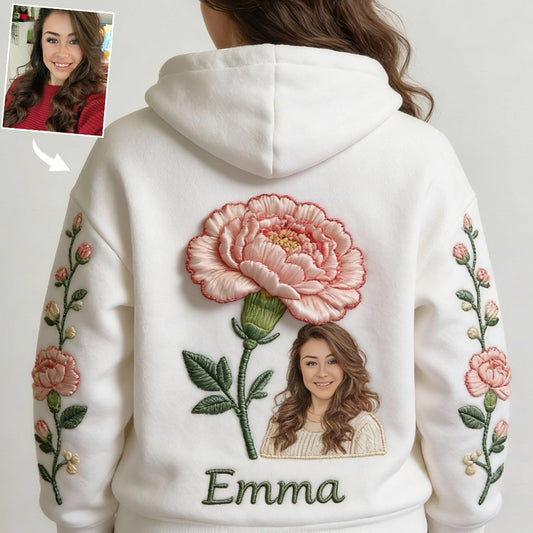 Custom Any Photo Birthmonth Flower - Personalized Self Love All Over Shirt