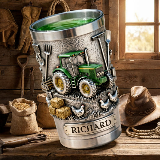 Love Tractor - Personalized Farmer Tumbler