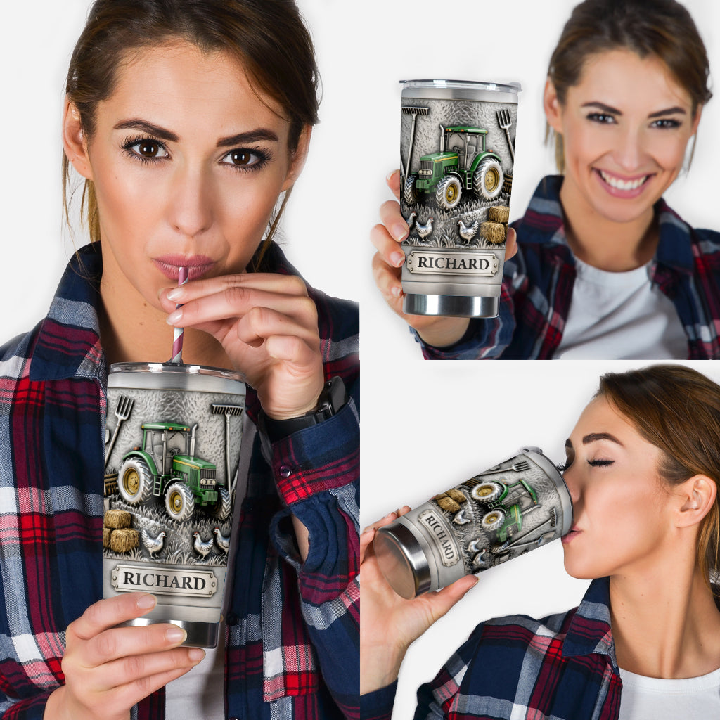 Love Tractor - Personalized Farmer Tumbler