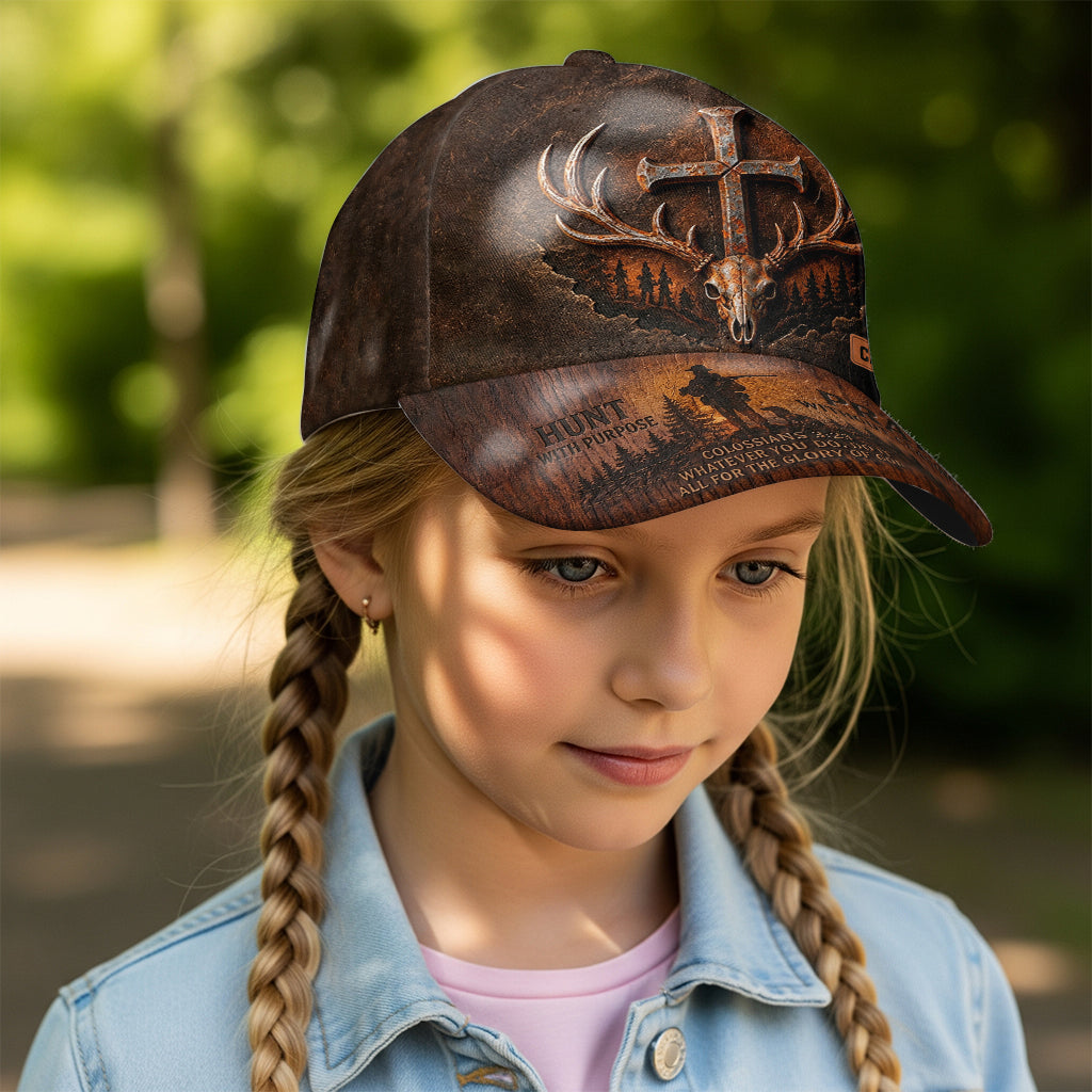 Hunt With Purpose Praise Without Ceasing - Personalized Hunting Classic Cap