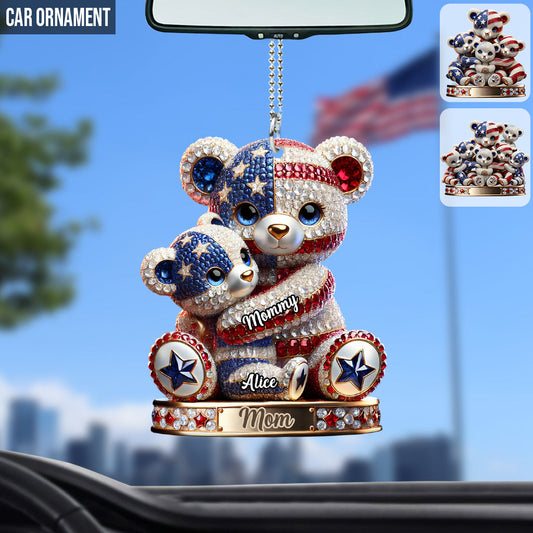 We Love You Gift For Mom, Grandma - Personalized Mother Transparent Car Ornament