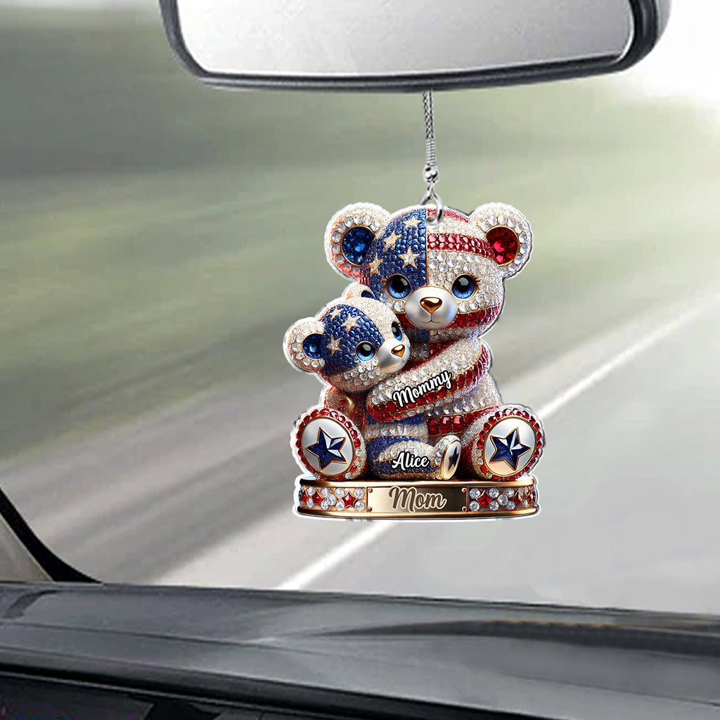 We Love You Gift For Mom, Grandma - Personalized Mother Transparent Car Ornament