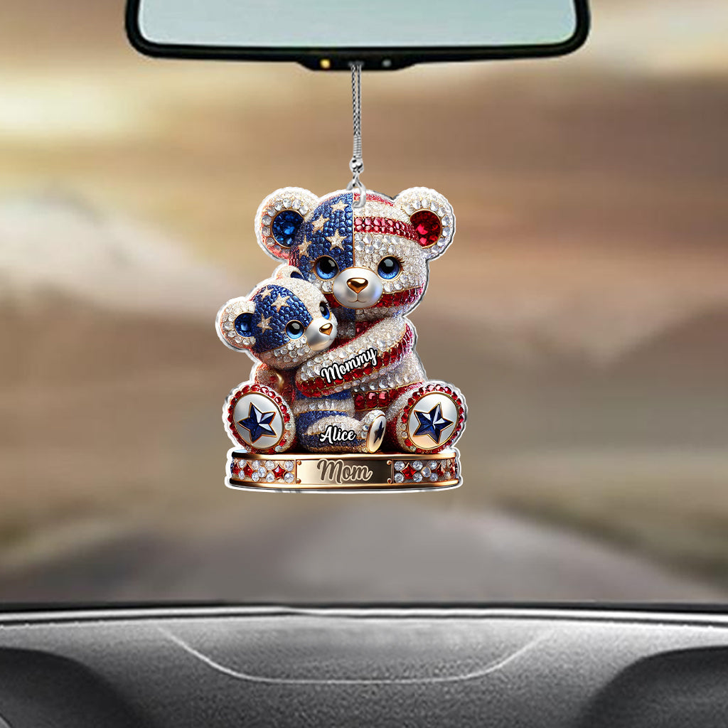 We Love You Gift For Mom, Grandma - Personalized Mother Transparent Car Ornament