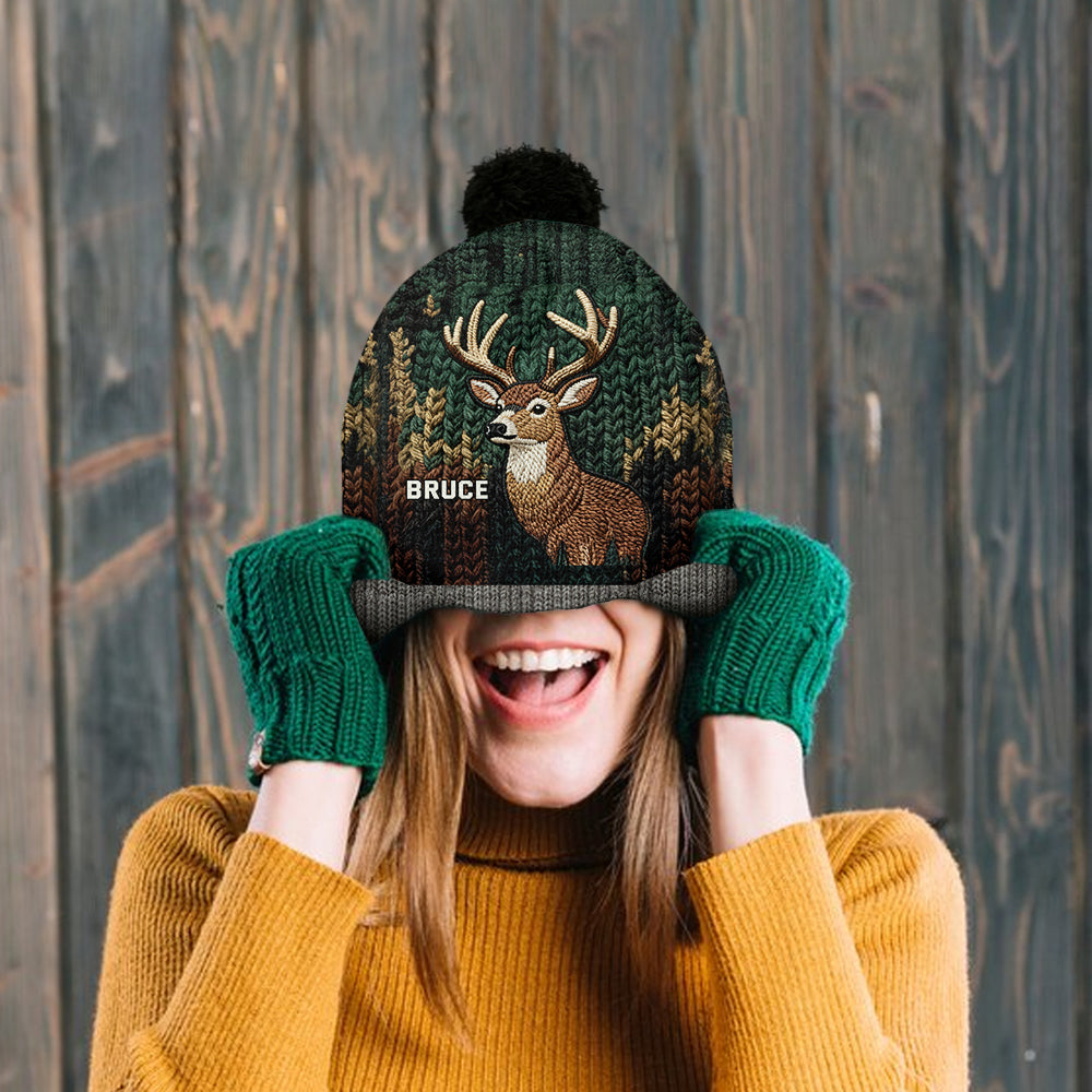 Hunting Makes Me Happy - Personalized Hunting Beanie Hat