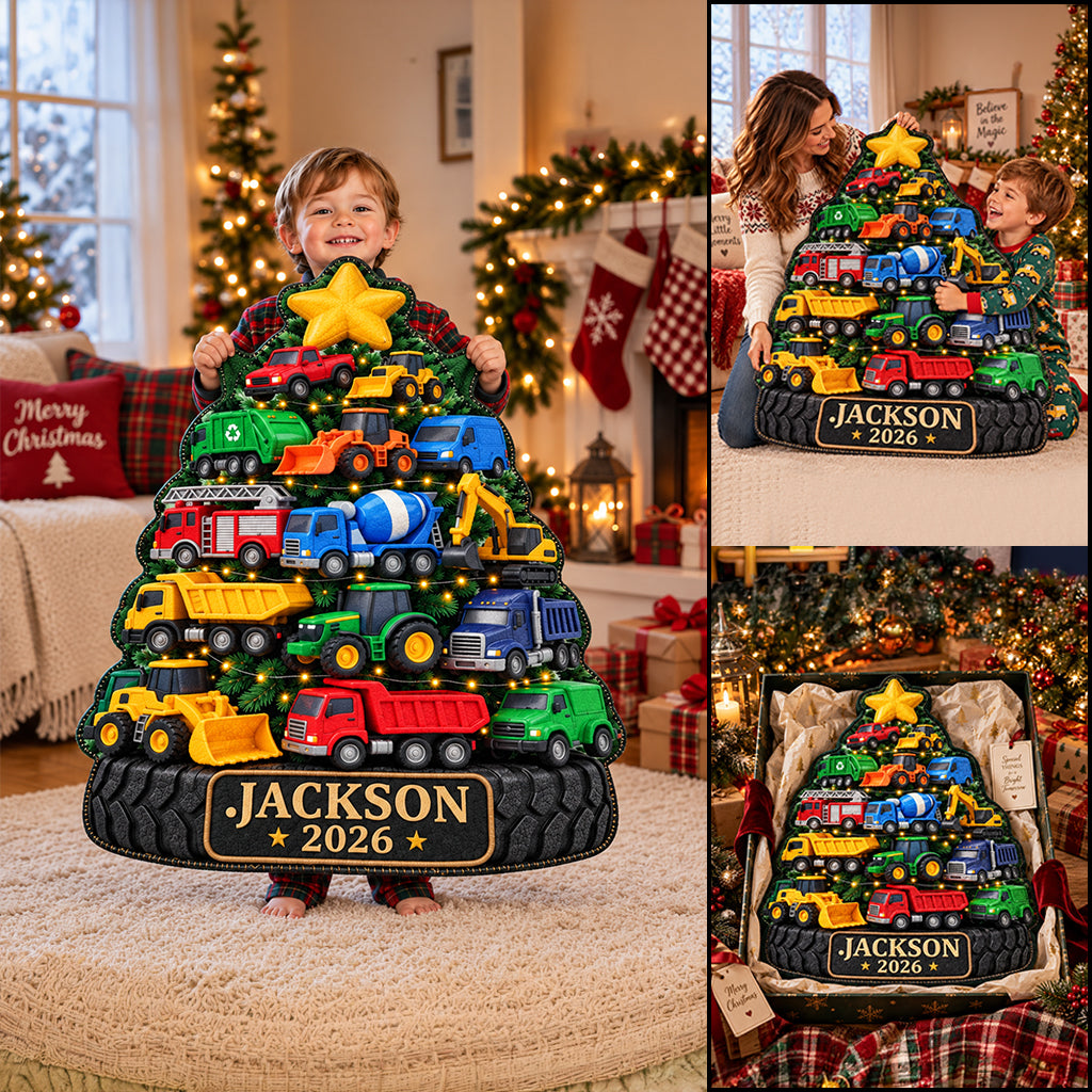Machines And Vehicles - Personalized Kid Shaped Fleece Blanket