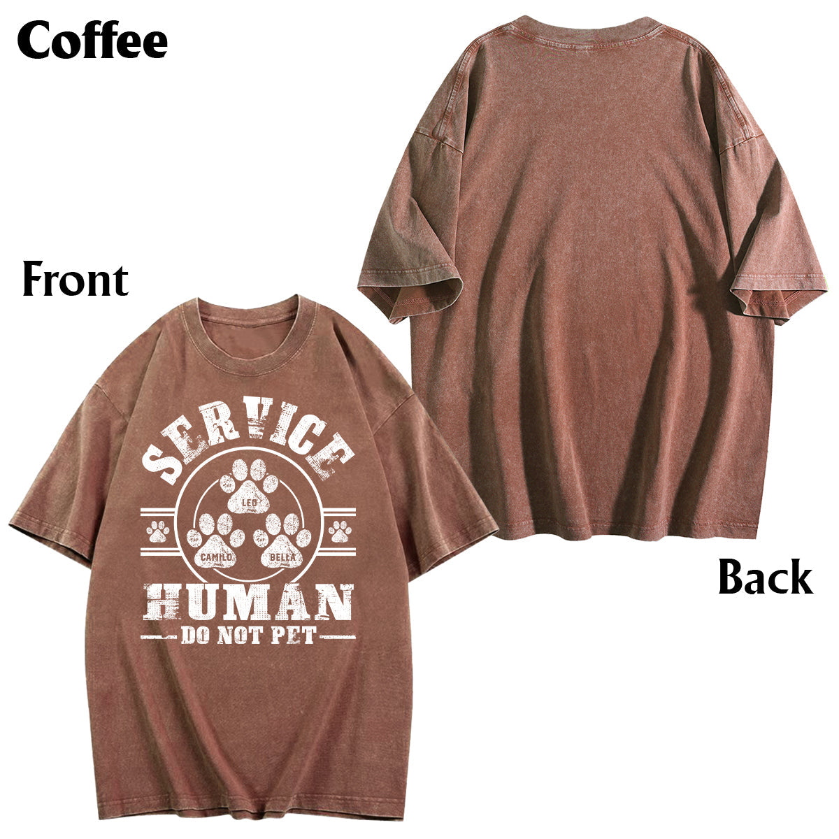 Service Human Do Not Pet - Personalized Dog Wash T-Shirt