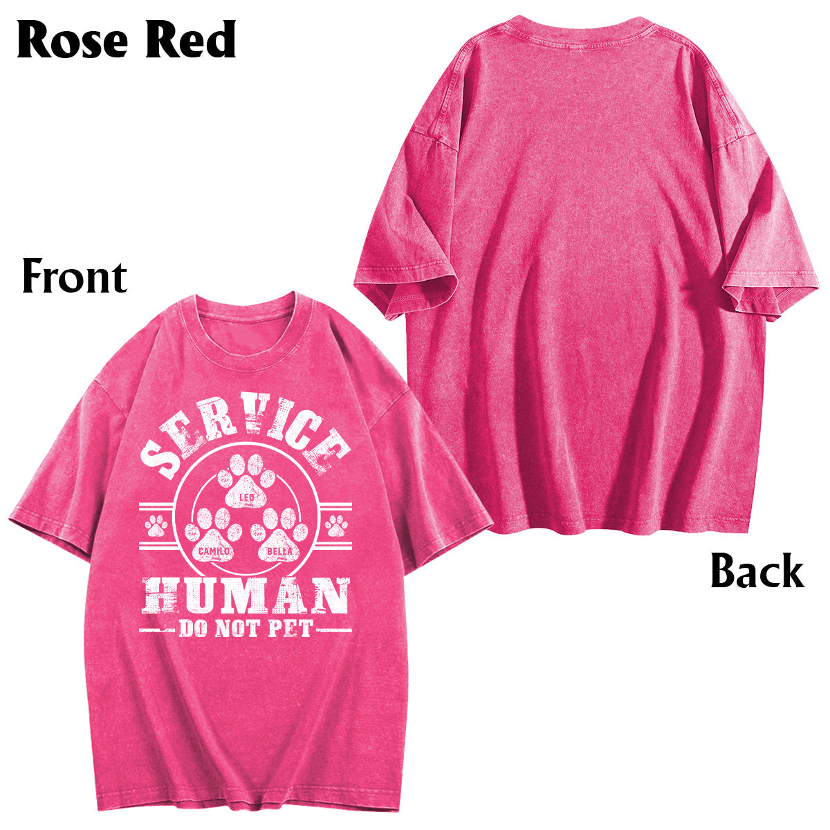 Service Human Do Not Pet - Personalized Dog Wash T-Shirt