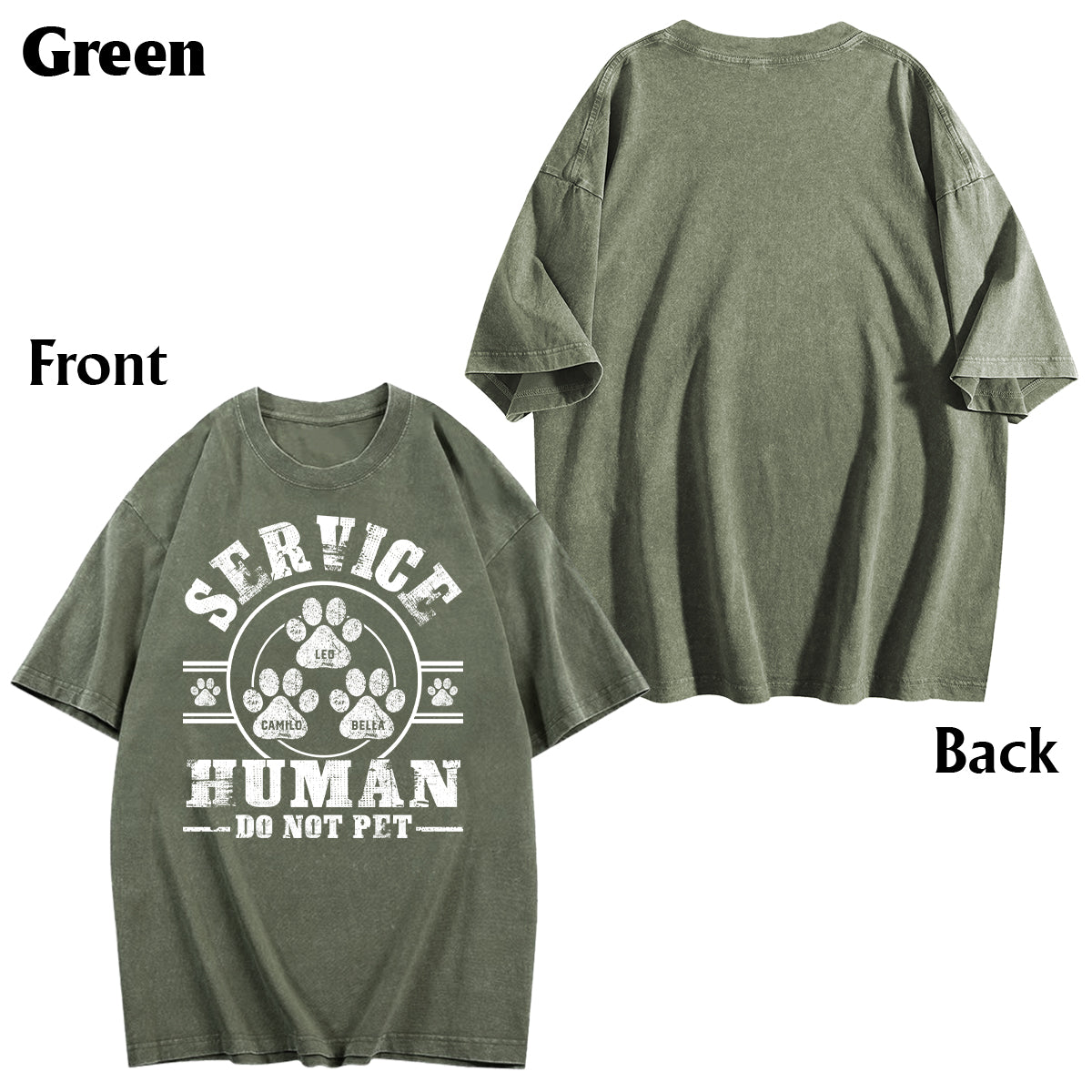 Service Human Do Not Pet - Personalized Dog Wash T-Shirt