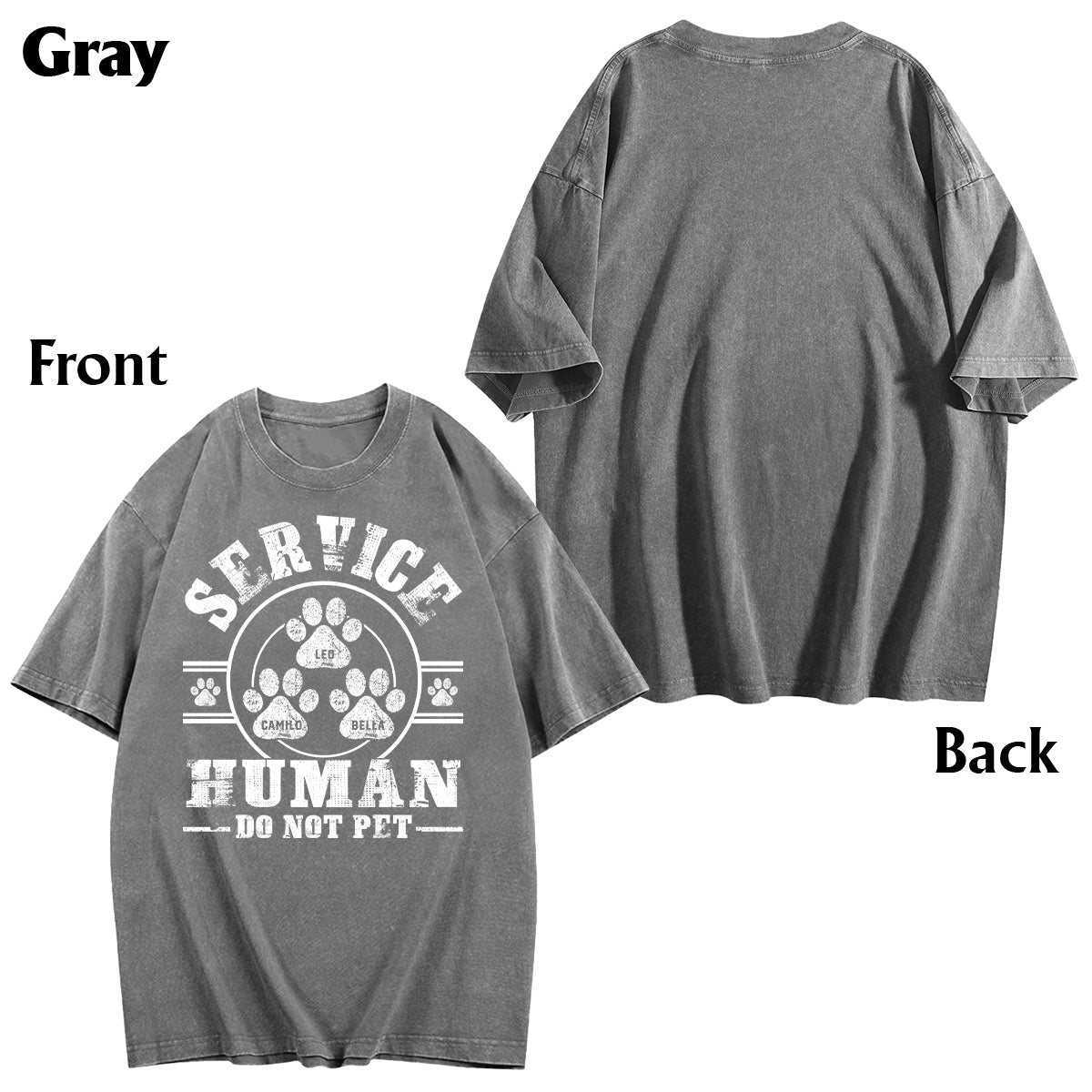 Service Human Do Not Pet - Personalized Dog Wash T-Shirt