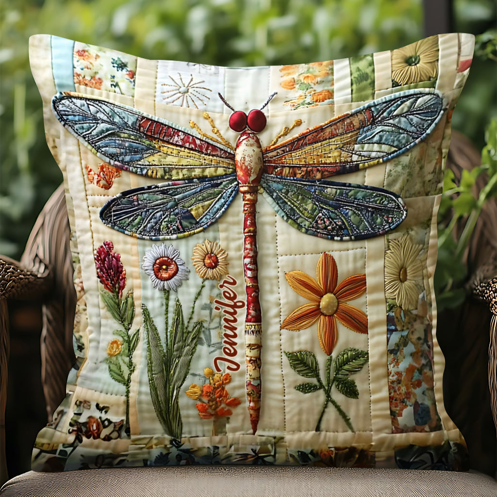 Adorable Dragonfly - Personalized Dragonfly Throw Pillow