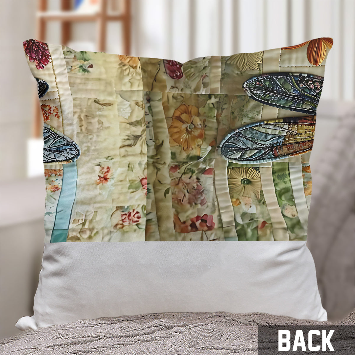 Adorable Dragonfly - Personalized Dragonfly Throw Pillow