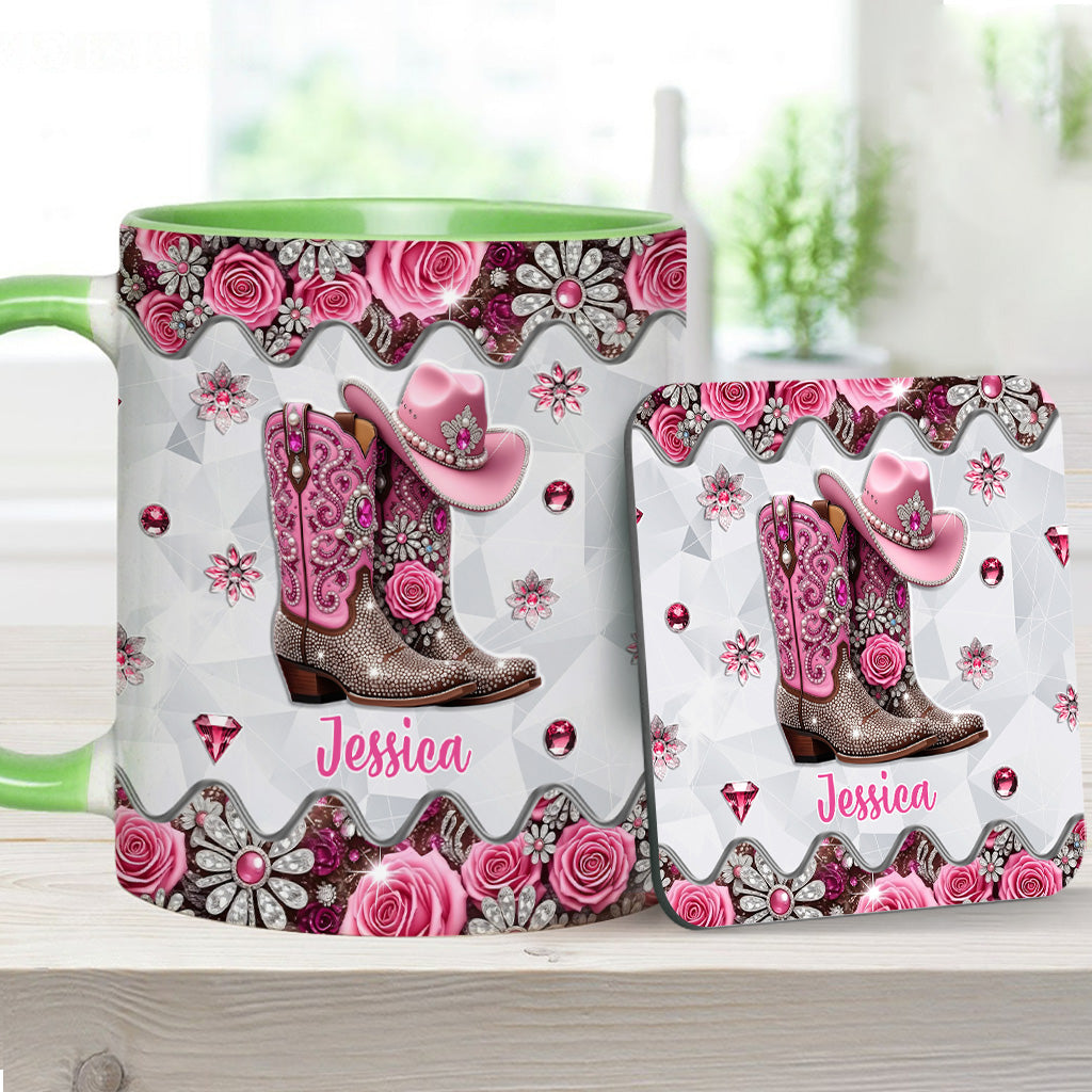 Cowgirl Boots - Personalized Cowgirl Accent Mug