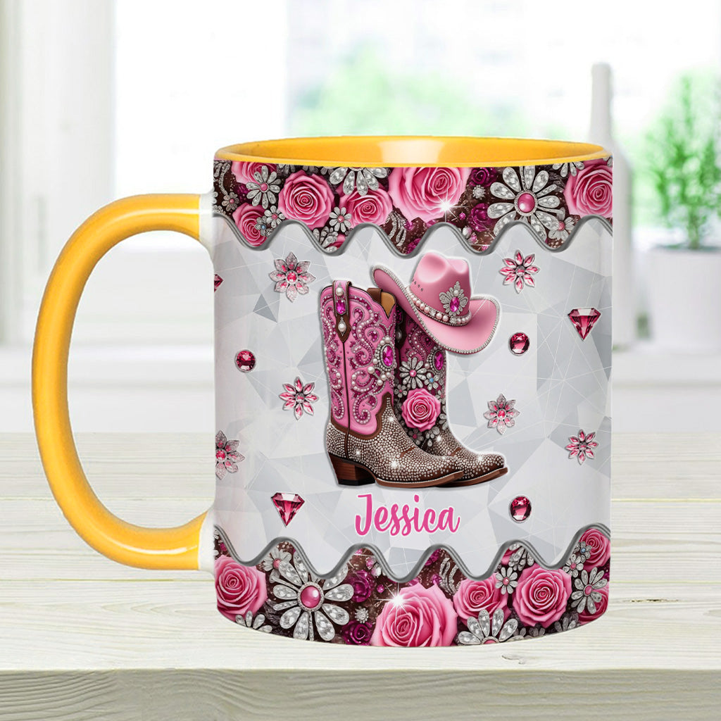Cowgirl Boots - Personalized Cowgirl Accent Mug