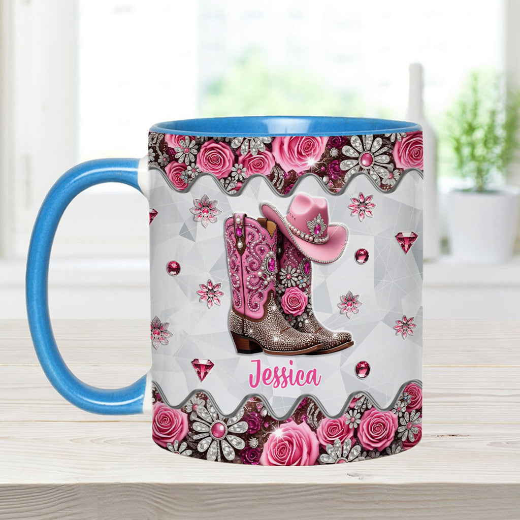 Cowgirl Boots - Personalized Cowgirl Accent Mug
