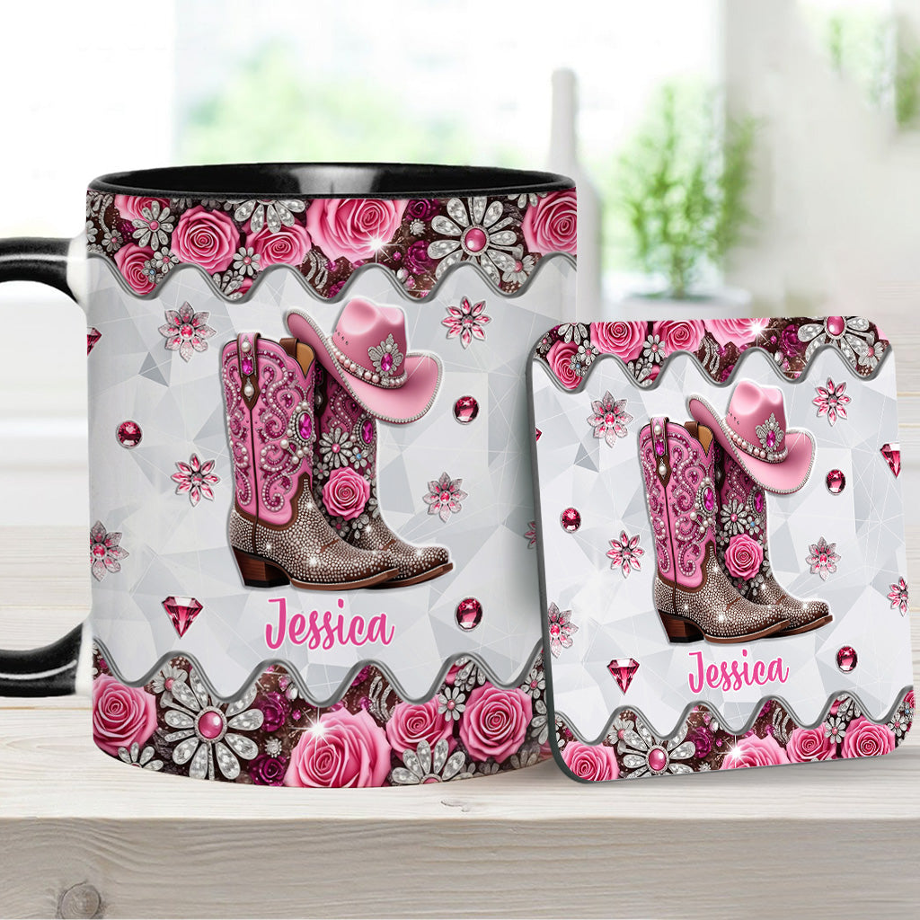 Cowgirl Boots - Personalized Cowgirl Accent Mug