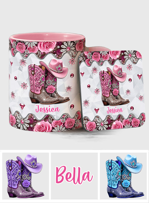 Cowgirl Boots - Personalized Cowgirl Accent Mug