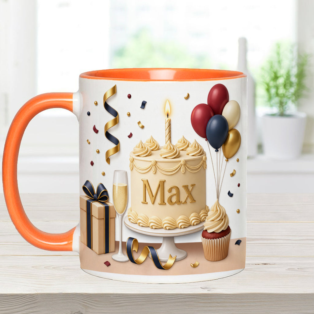 Happy Birthday - Personalized Birthday Accent Mug