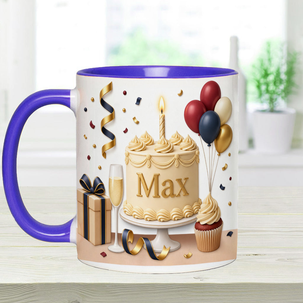 Happy Birthday - Personalized Birthday Accent Mug