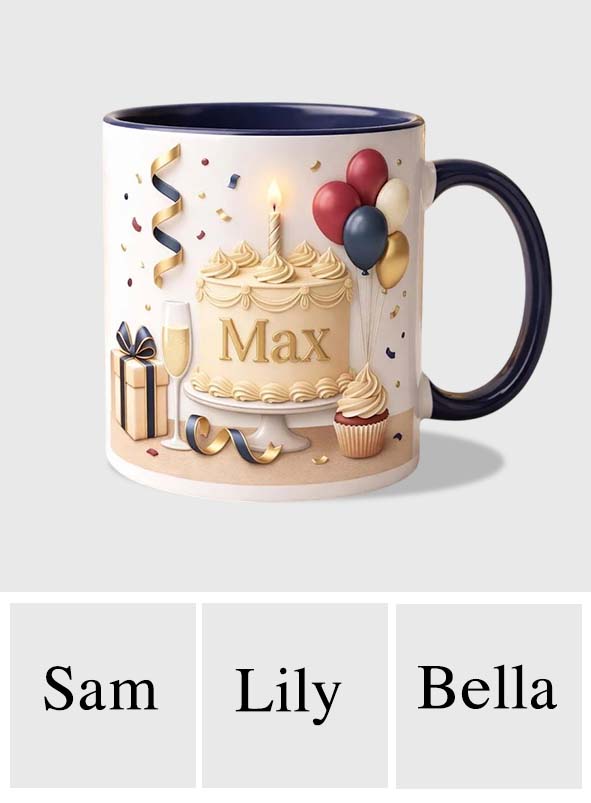 Happy Birthday - Personalized Birthday Accent Mug