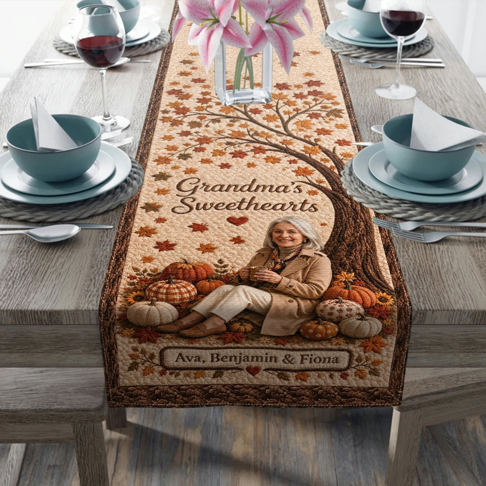 Grandma's House Fall Vibes - Personalized Grandma Table Runner