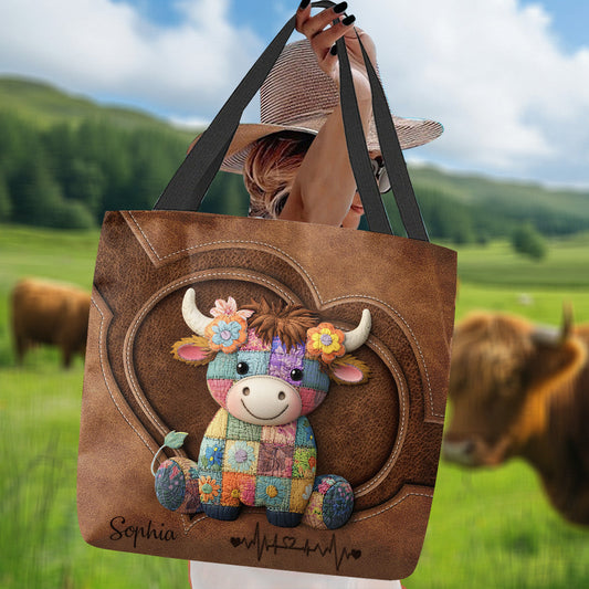 Just A Girl Who Loves Highland Cows - Personalized Highland Cow Tote Bag