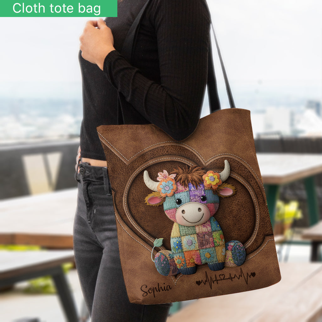 Just A Girl Who Loves Highland Cows - Personalized Highland Cow Tote Bag