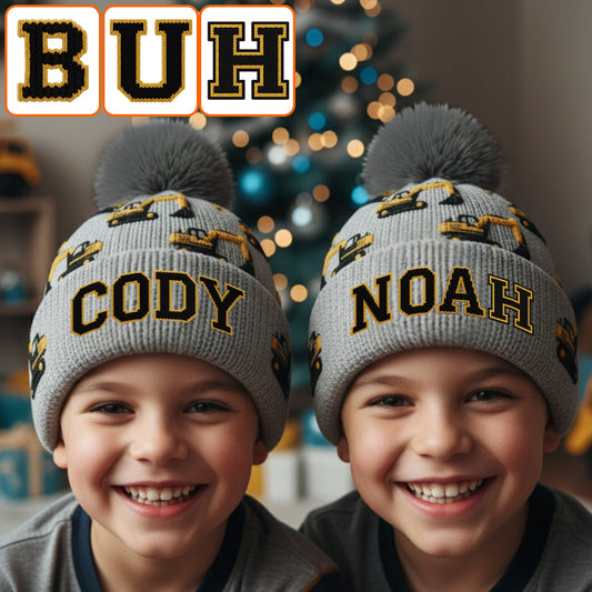 Cool Initial Name Letter Pefect Gift For Kids - Personalized Kid Beanie Hat