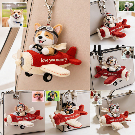 Dog Lovers Gift Idea, Pet Mom - Personalized Dog Plush Keychain
