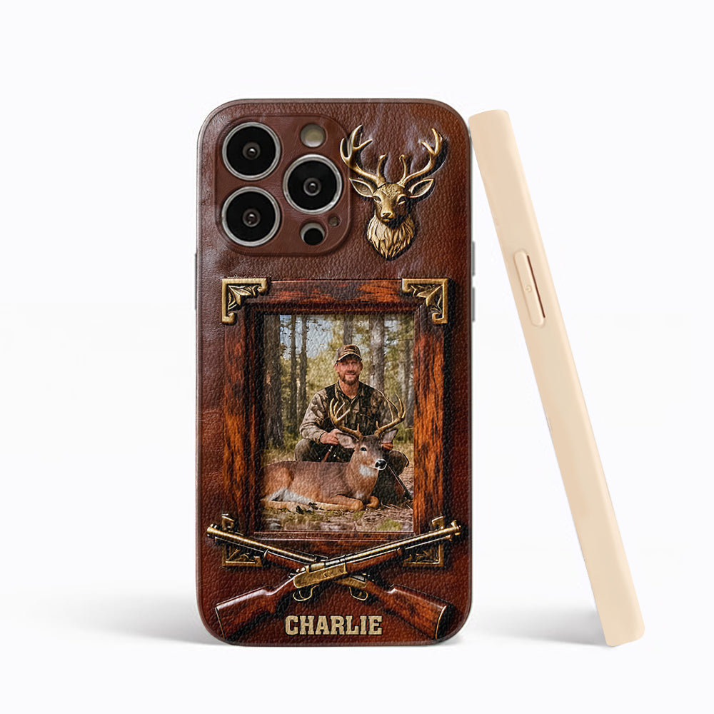 Hunting Achievement - Personalized Hunting Leather Phone Case