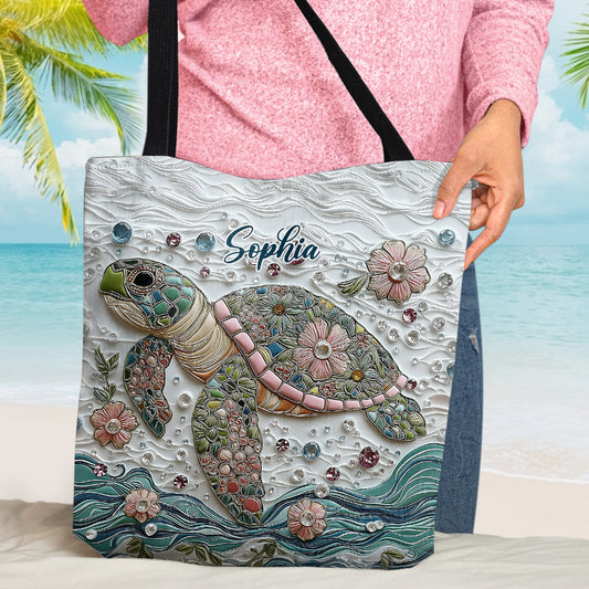 Beautiful Turtle - Personalized Turtle Leather Bag